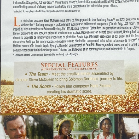 12 Years a Slave DVD Movie 2013 NEW Sealed Chiwetel Ejiofor Michael Fassbender - Picture 5 of 9